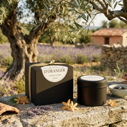 bougie végétale & parfumée "senteur du sud" fleur d'oranger