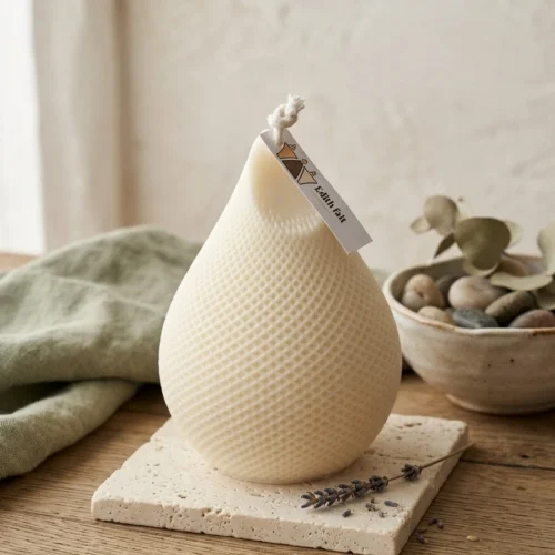 bougie goutte d'eau en cire d'olive