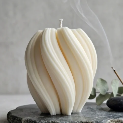 bougie twist en cire d'olive