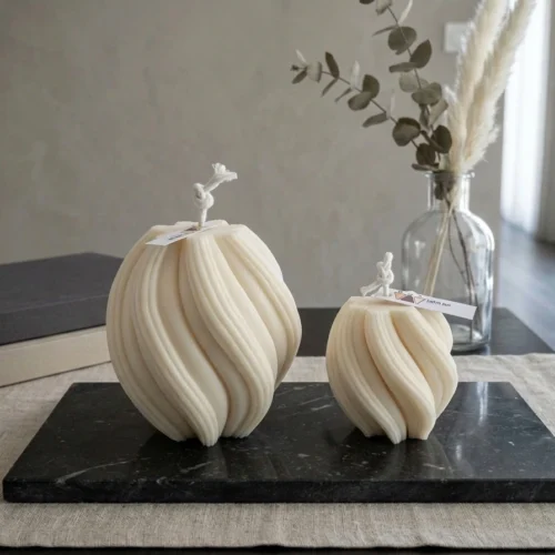 bougie twist en cire d'olive