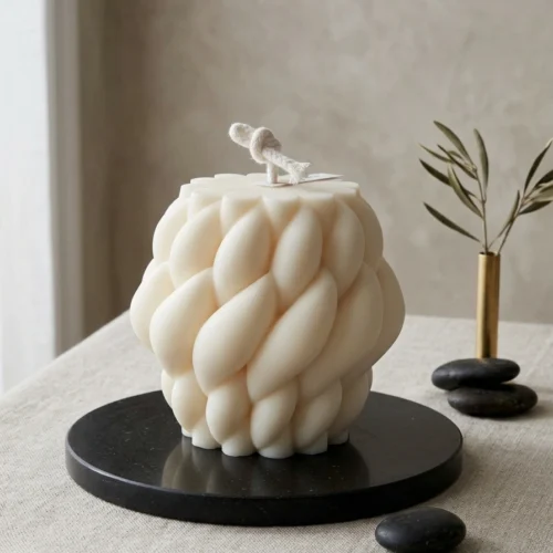 bougie torsades en cire d'olive