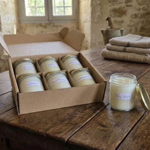 Bocaux parfumés bougies vegetales parfumees x6 latelierdescires